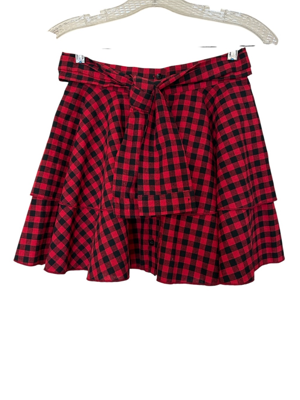 Candie’s check layered skirt